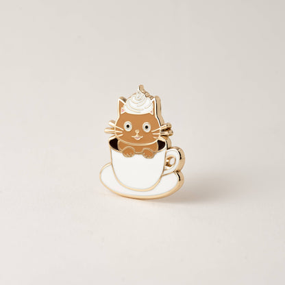 I Love You A Latte Cat Pin:The Purr-fect Coffee Gift