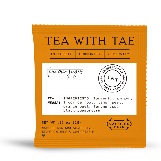 Turmeric Ginger Herbal Tea - Individually Wrapped Tea Bag
