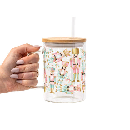 Pink Nutcracker Christmas Glass Cup, Mug & Tumbler