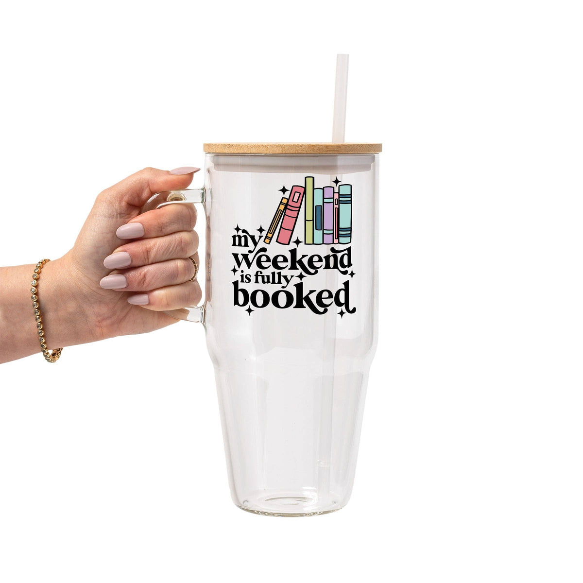 Fully Booked Weekend Glass Cup, Mug & Tumbler