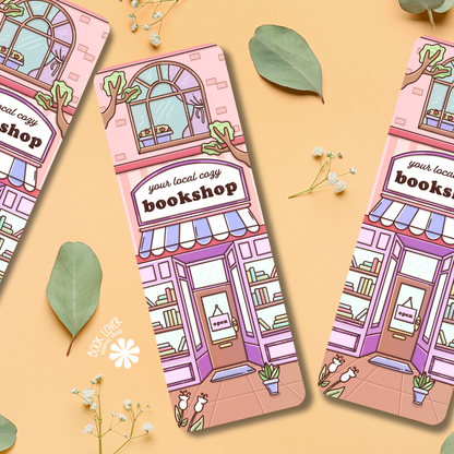 Cozy Bookstore Bookmark / Shop Local Bookish Bookmark