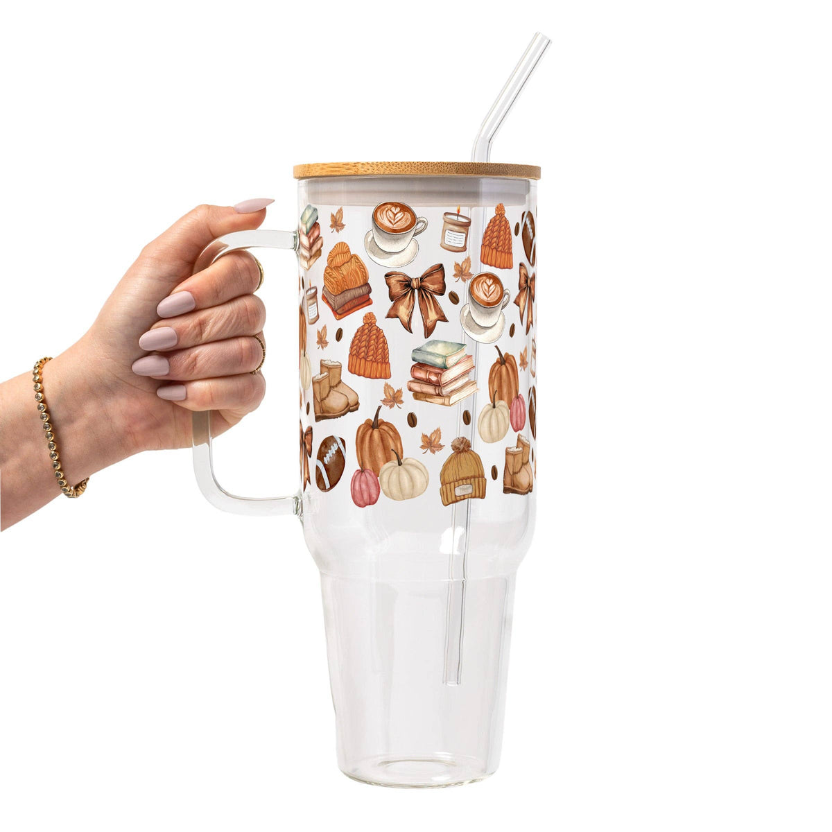 Pumpkin Spice Fall Glass Cup, Mug & Tumbler