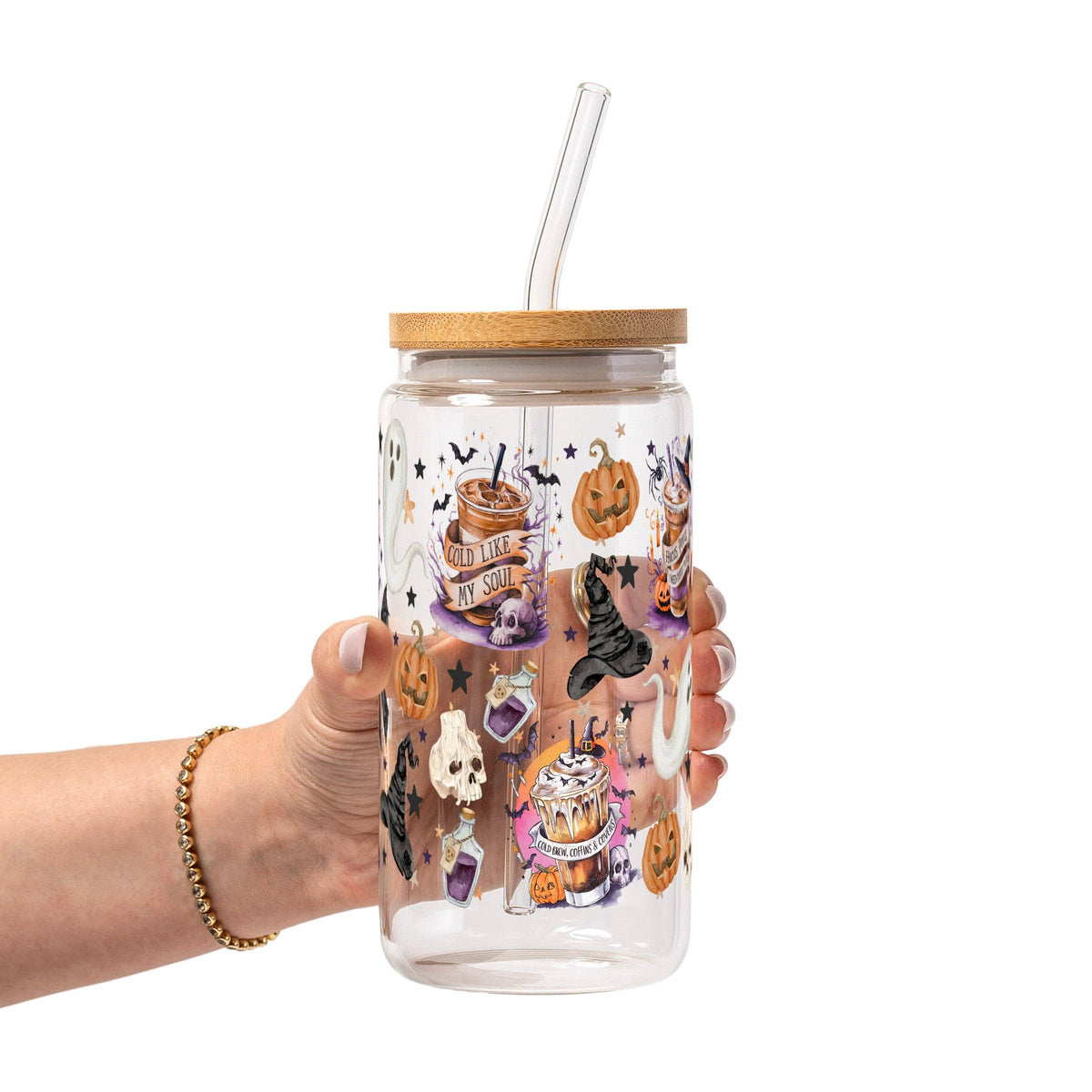 Halloween Fall Coffees Glass Cup, Mug & Tumbler