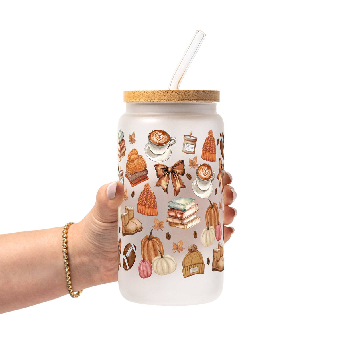 Pumpkin Spice Fall Glass Cup, Mug & Tumbler