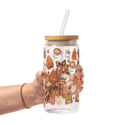 Pumpkin Spice Fall Glass Cup, Mug & Tumbler