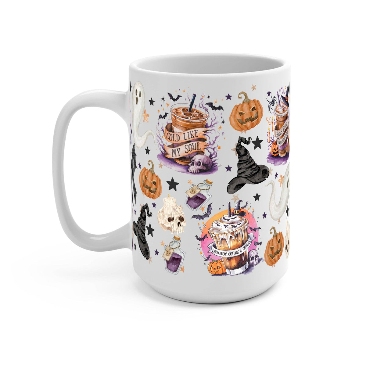 Halloween Fall Coffees Glass Cup, Mug & Tumbler