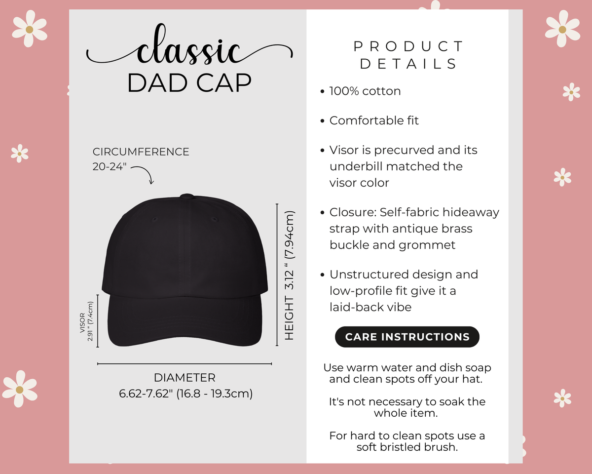 Malcriada Dad Hat – Black | DTF Printed Cap