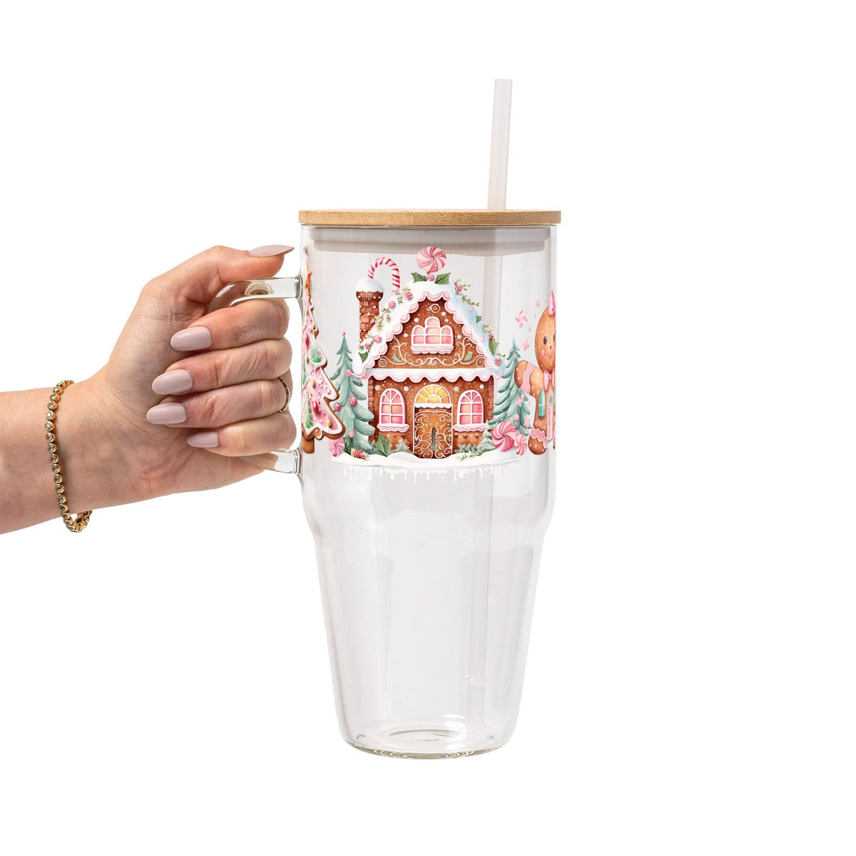 Cozy Christmas Vibes Glass Cup, Mug & Tumbler