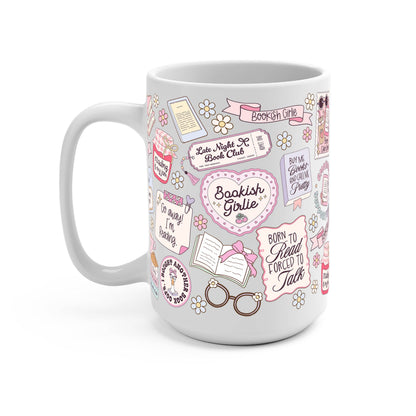 Bookish Girly Glass Can Tumbler with Bamboo Lid and Straw
