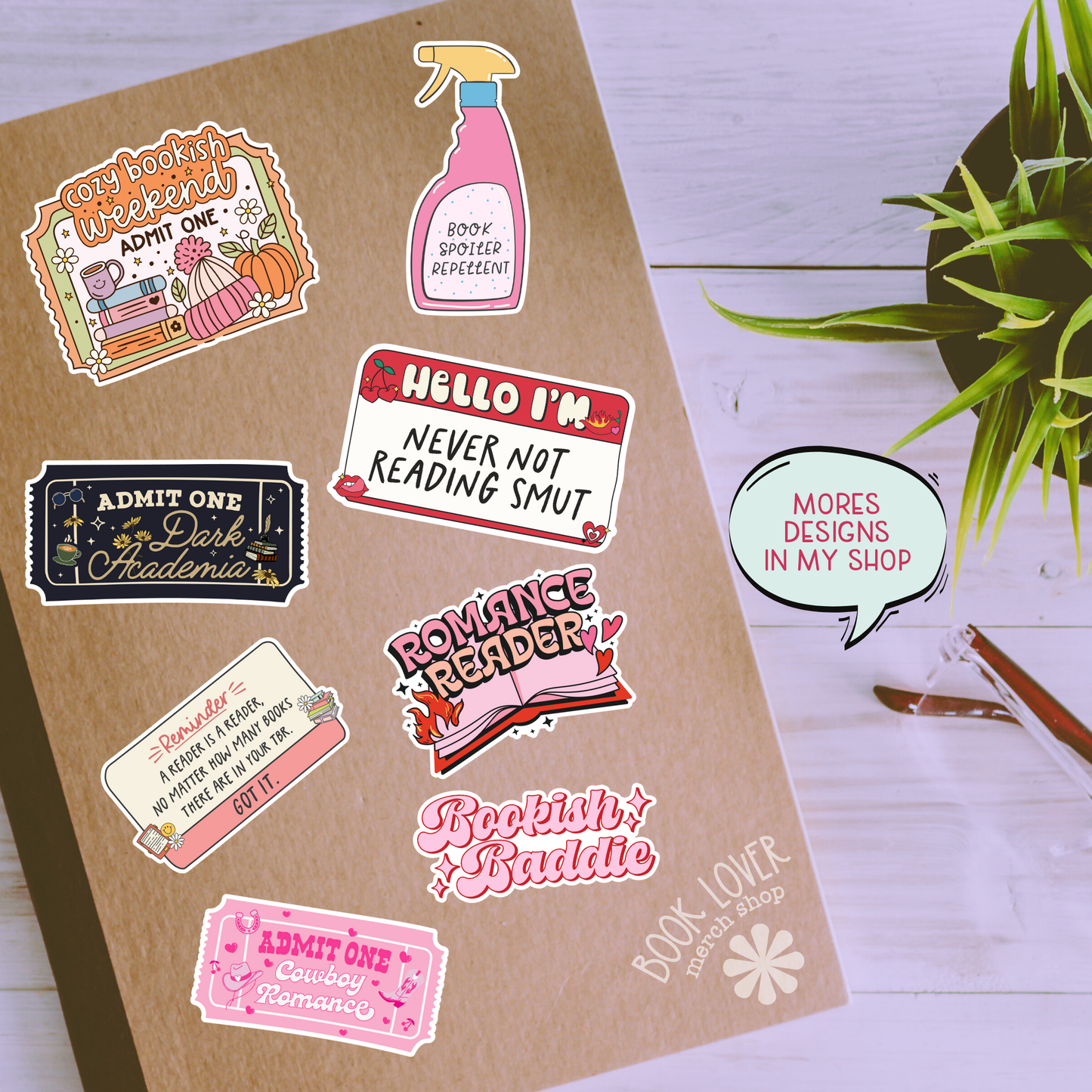 Romantasy Book Club Stickers  / Bookish Merch, Book Lover