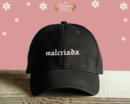 Malcriada Dad Hat – Black | DTF Printed Cap