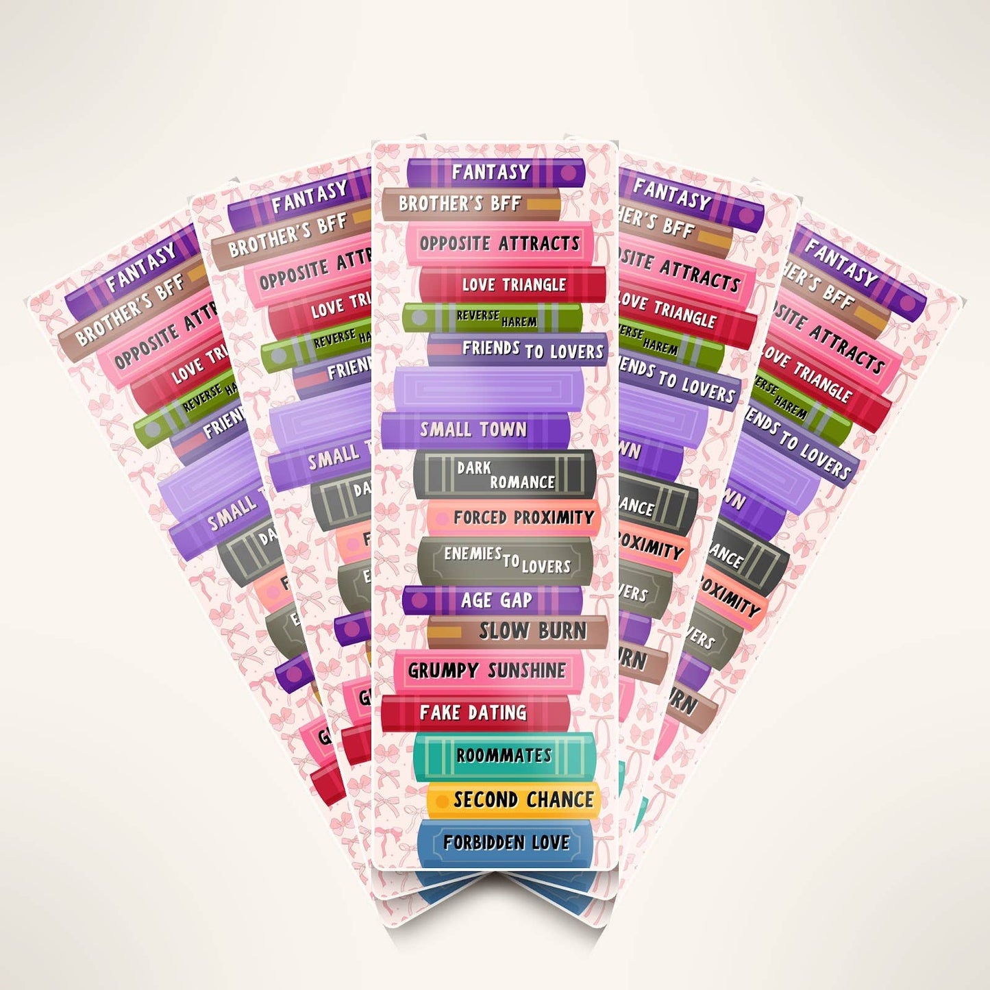 Romance Trope Stack Bookmark, Booktok Reader Gift