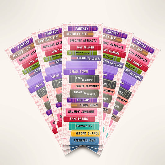 Romance Trope Stack Bookmark, Booktok Reader Gift