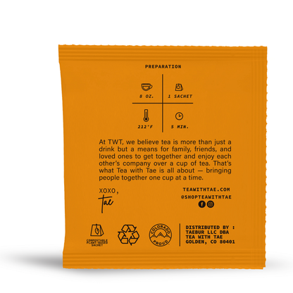 Turmeric Ginger Herbal Tea - Individually Wrapped Tea Bag