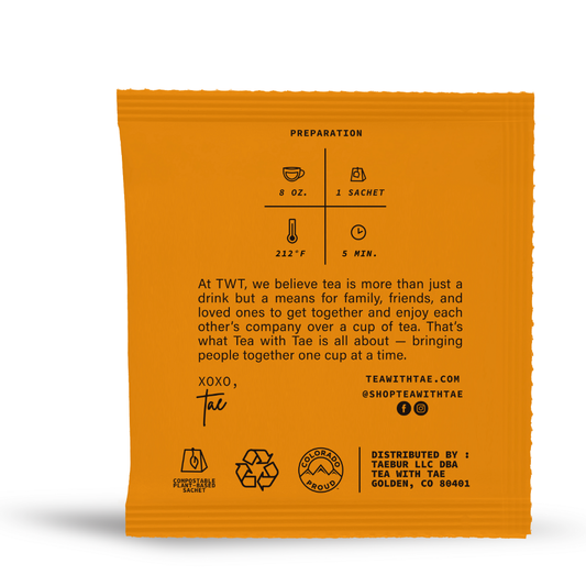 Turmeric Ginger Herbal Tea - Individually Wrapped Tea Bag