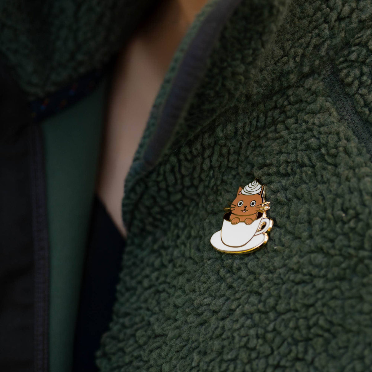 I Love You A Latte Cat Pin:The Purr-fect Coffee Gift