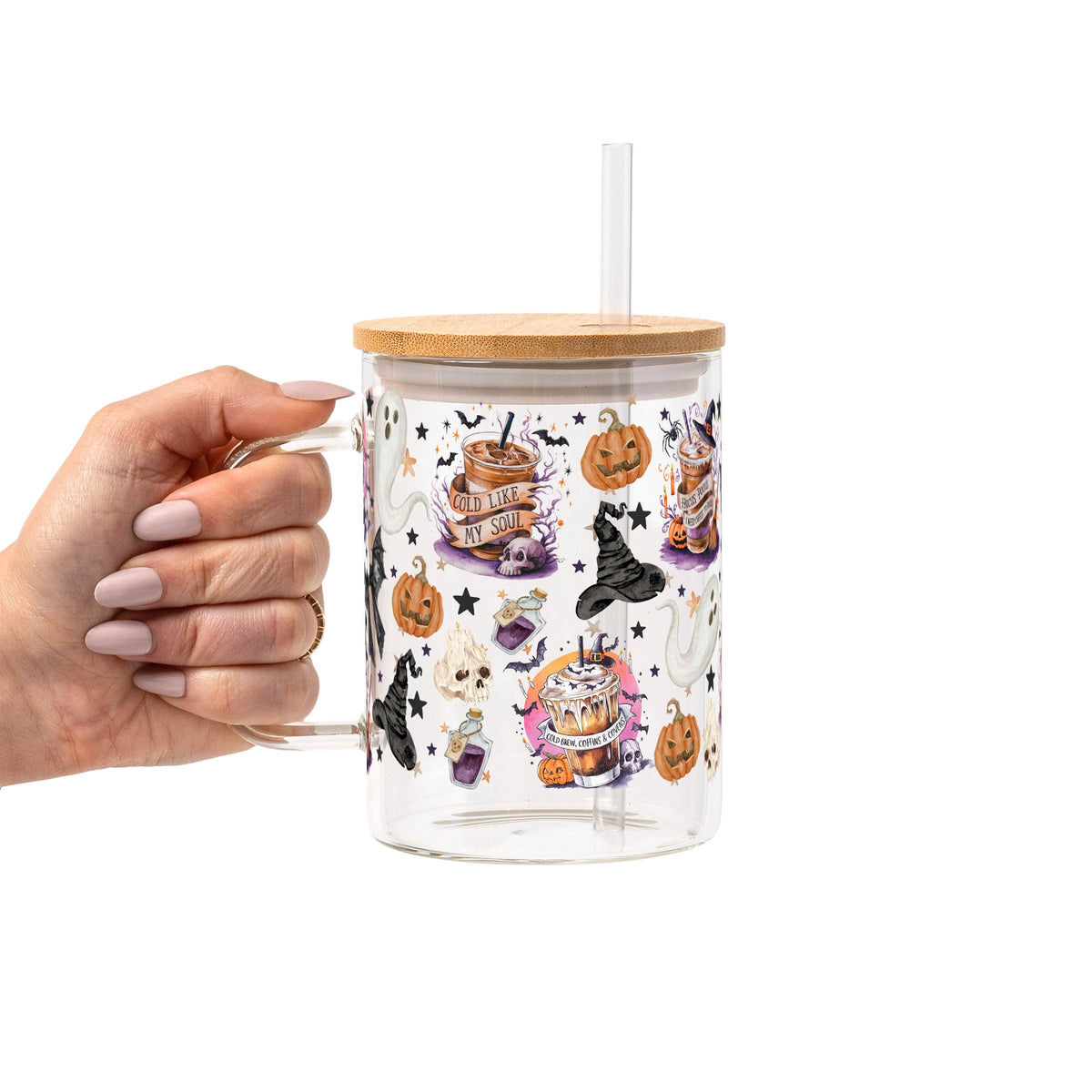 Halloween Fall Coffees Glass Cup, Mug & Tumbler