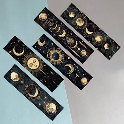 Celestial Moon & Sun Bookmarks | Cosmic Galaxy, Space Theme