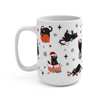 Christmas Cats Glass Cup, Mug & Tumbler with Lid and Straw
