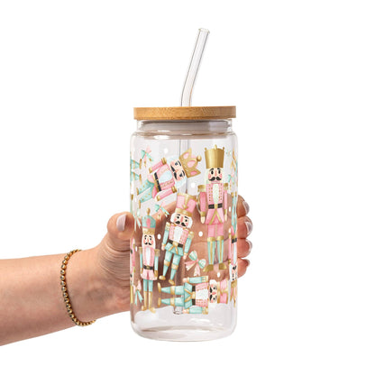 Pink Nutcracker Christmas Glass Cup, Mug & Tumbler