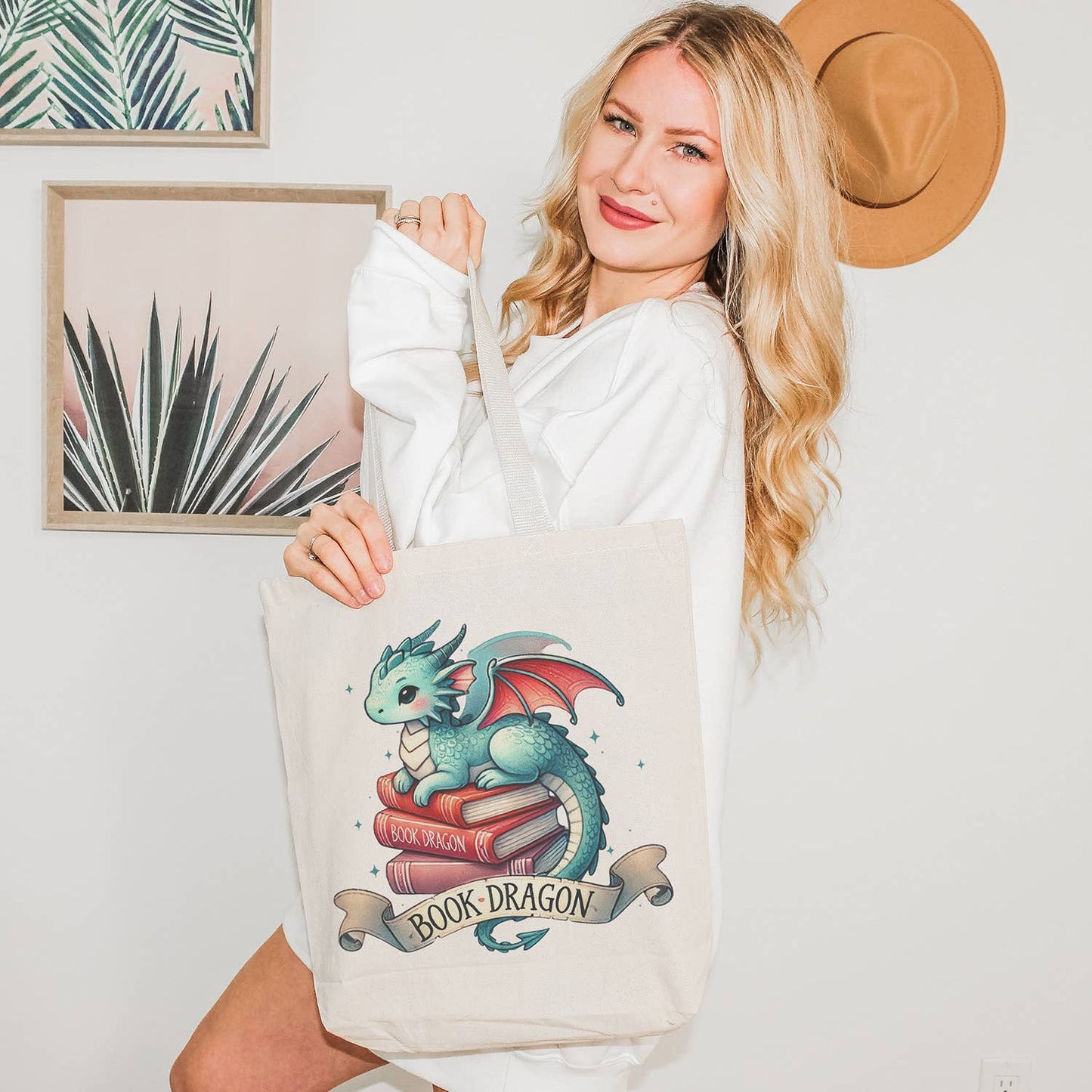 Book Dragon Tote Bag