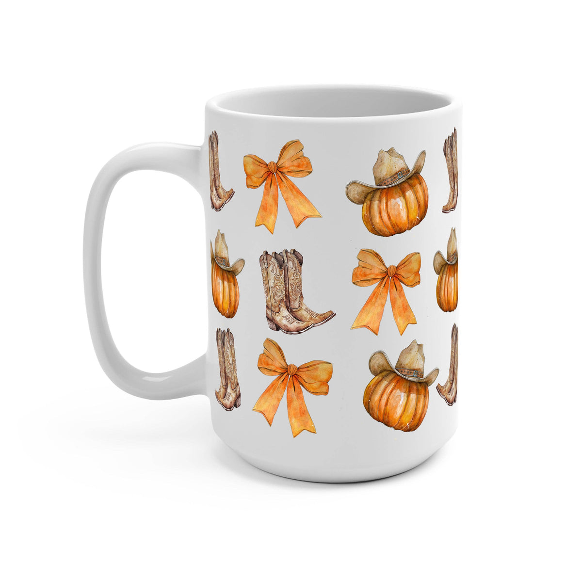 Western Pumpkins Glass Cup, Mug & Tumbler with Lid and Straw