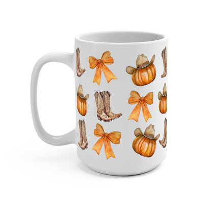 Western Pumpkins Glass Cup, Mug & Tumbler with Lid and Straw