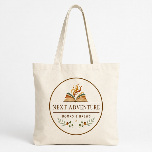 Next Adventure Books &  Brews Canvas Tote