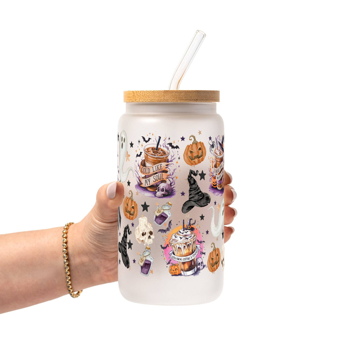 Halloween Fall Coffees Glass Cup, Mug & Tumbler