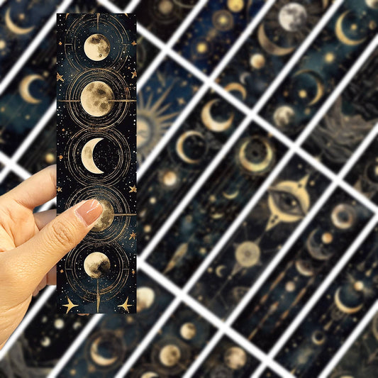 Celestial Moon & Sun Bookmarks | Cosmic Galaxy, Space Theme