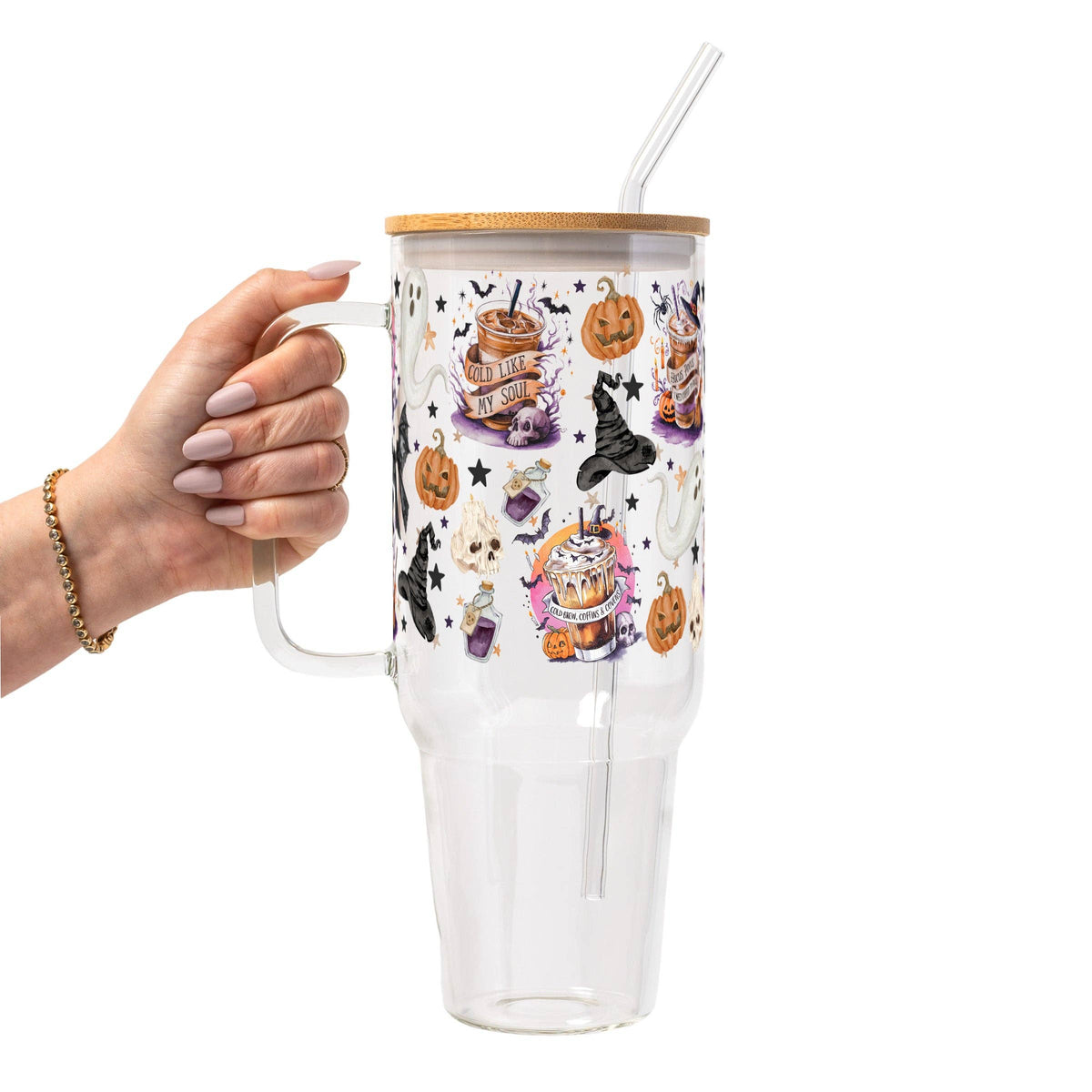 Halloween Fall Coffees Glass Cup, Mug & Tumbler