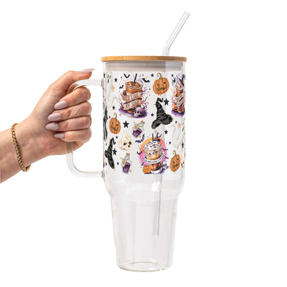 Halloween Fall Coffees Glass Cup, Mug & Tumbler