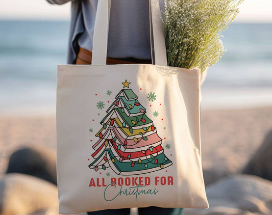 All Booked For Christmas Holidays Book Tote Bag