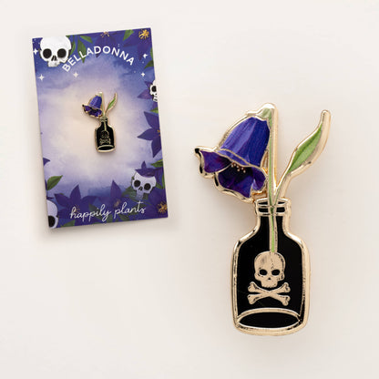 Belladonna Pin, Fantasy Gift, Witchy Pins