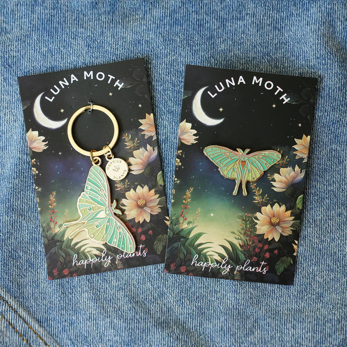 Luna Moth Pin, Glow in the Dark!