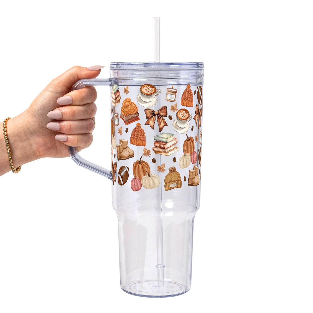 Pumpkin Spice Fall Glass Cup, Mug & Tumbler
