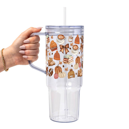Pumpkin Spice Fall Glass Cup, Mug & Tumbler