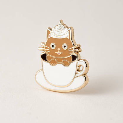 I Love You A Latte Cat Pin:The Purr-fect Coffee Gift