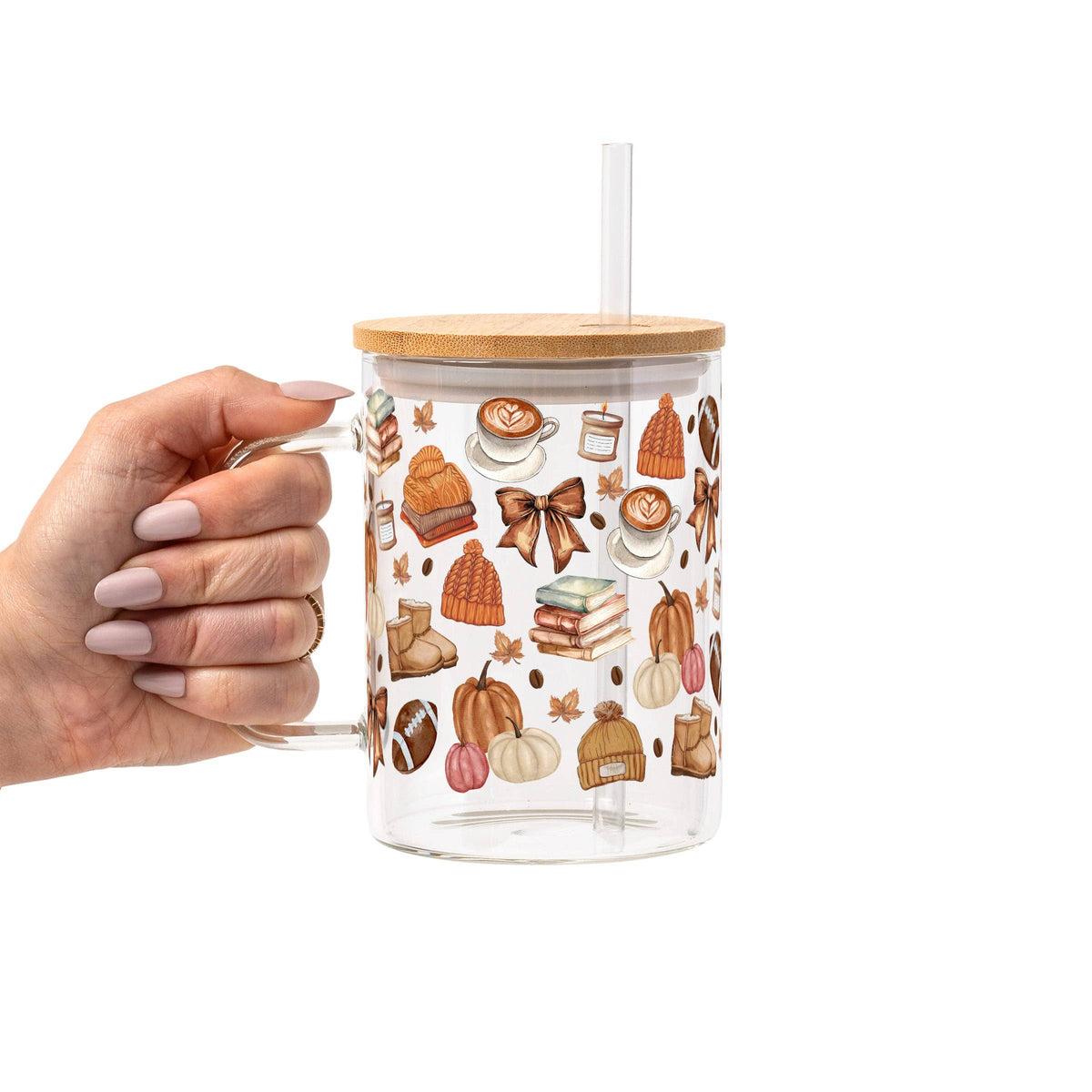 Pumpkin Spice Fall Glass Cup, Mug & Tumbler