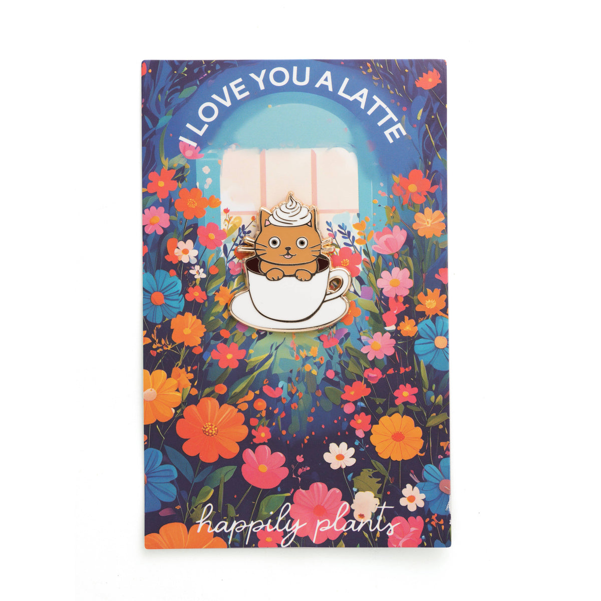 I Love You A Latte Cat Pin:The Purr-fect Coffee Gift