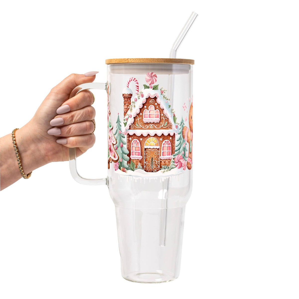 Cozy Christmas Vibes Glass Cup, Mug & Tumbler