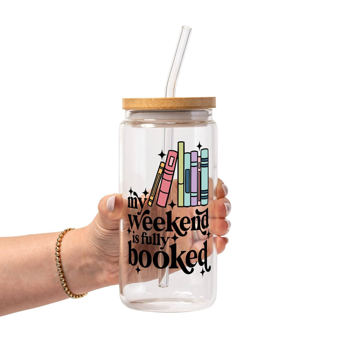Fully Booked Weekend Glass Cup, Mug & Tumbler