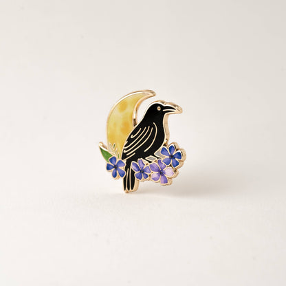 Raven Pin, Goth Gifts, Edgar Allan Poe, Halloween