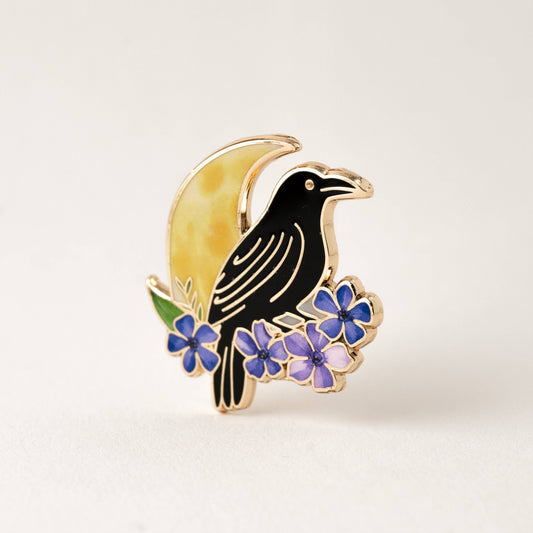Raven Pin, Goth Gifts, Edgar Allan Poe, Halloween